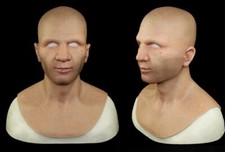 Realistic Silicone Mask Full Headwear Men Mask for Crossdresser Halloween