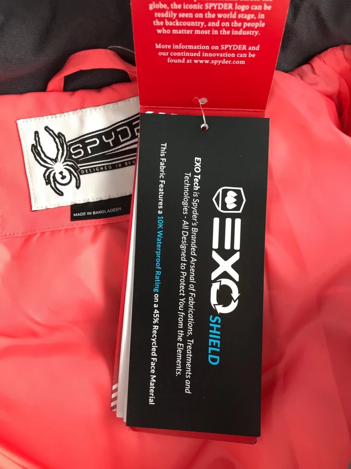 Jaqueta de esqui Spyder Girls Zadie isolada rosa/azul $189, tamanho: 14 - Imagem 4 de 4