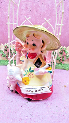 Vtg ARMARK MARY HAD A LITTLE LAMB Nursery Rhyme Girl TABLE BELL W CUTE Baby Lamb