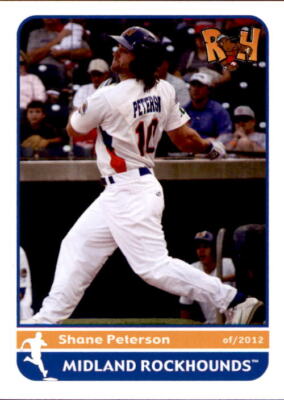 2012 Midland RockHounds Grandstand #25 Shane Peterson Fallbrook California Card