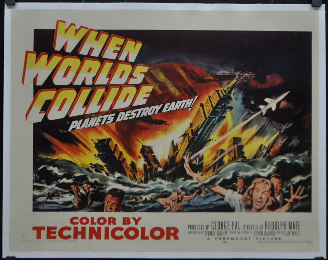 When Worlds Collide 1951 ORIGINAL 22X28 LINENBACKED MOVIE POSTER