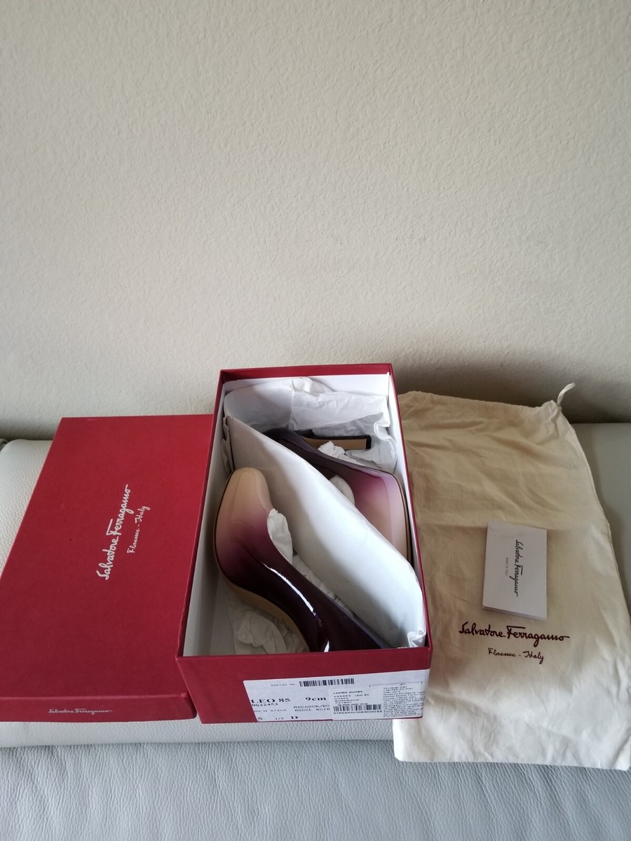 Salvatore Ferragamo 'Leo 85' Ombre Effect Patent Leather