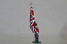 M G NAPOLEONIC BRITISH LINE INFANTRY SOLDIER with COLOUR od