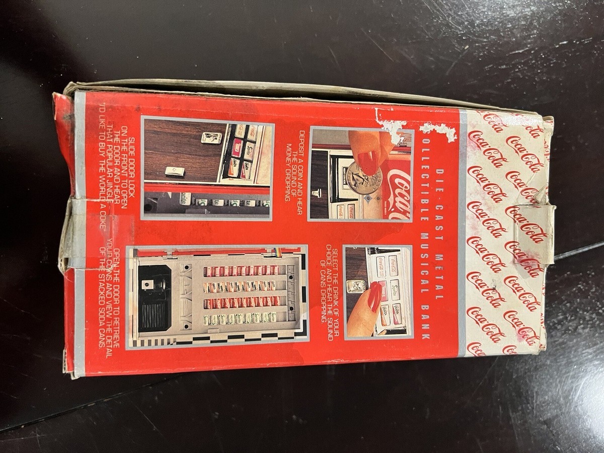Coca Cola Vintage 1990s Soda Machine Musical Bank Enesco