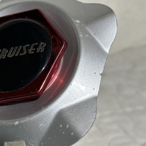 01-02 Chrysler PT Cruiser Silver Red Prime Wheel Center Hub Cap Rare - Picture 5 of 12