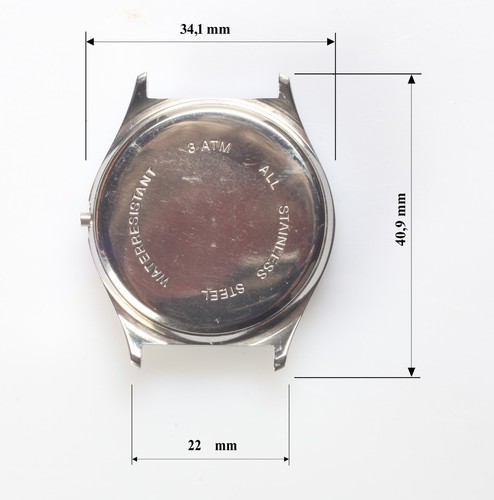 Armbanduhr-GEHÄUSE / Leergehäuse mit Uhrenglas (plan) und Deckel - Bild 4 von 4