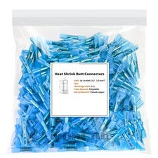 100Pcs Waterproof Heat Shrink Wire Butt Connectors Seal Crimp Terminals Kit