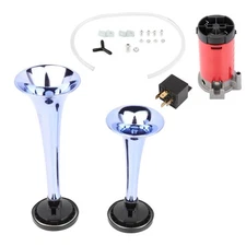 Air Horn Compressor Kit 12V 150DB Loud Car Truck Boat Dual Trumpet Train