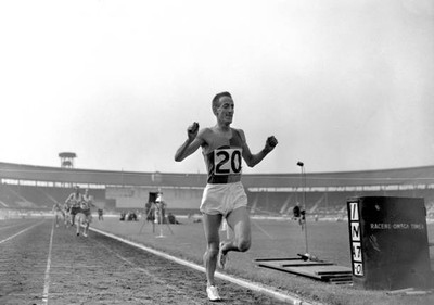 Frank Salvat wins three miles at British Games Inter County Ch- 1960 Old Photo