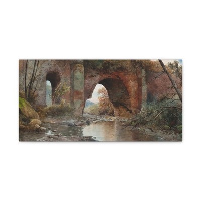 Ettore Roesler Franz (1845-1907) Old Aqueduct - 1897 - Canvas Wall Art