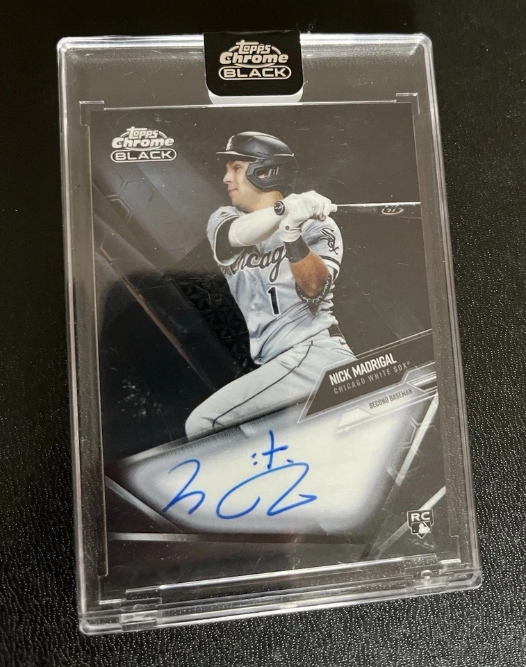 2021 Topps Chrome Black - Chrome Black Autographs Nick Madrigal #CBA-NM (AU, RC) - Image 3 of 4