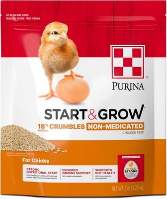 Purina Start and Grow | Non-Medicated Chick Feed Crumbles - 5lb