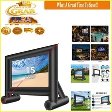 Inflatable 15ft Outdoor Movie Screen with Air Blower  Storage Bag