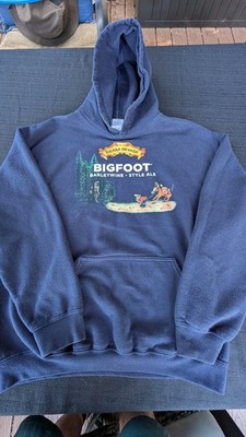 Vintage Sierra Nevada Brewing Hoodie Sweatshirt Mens Size Large Blue Bigfoot Ale