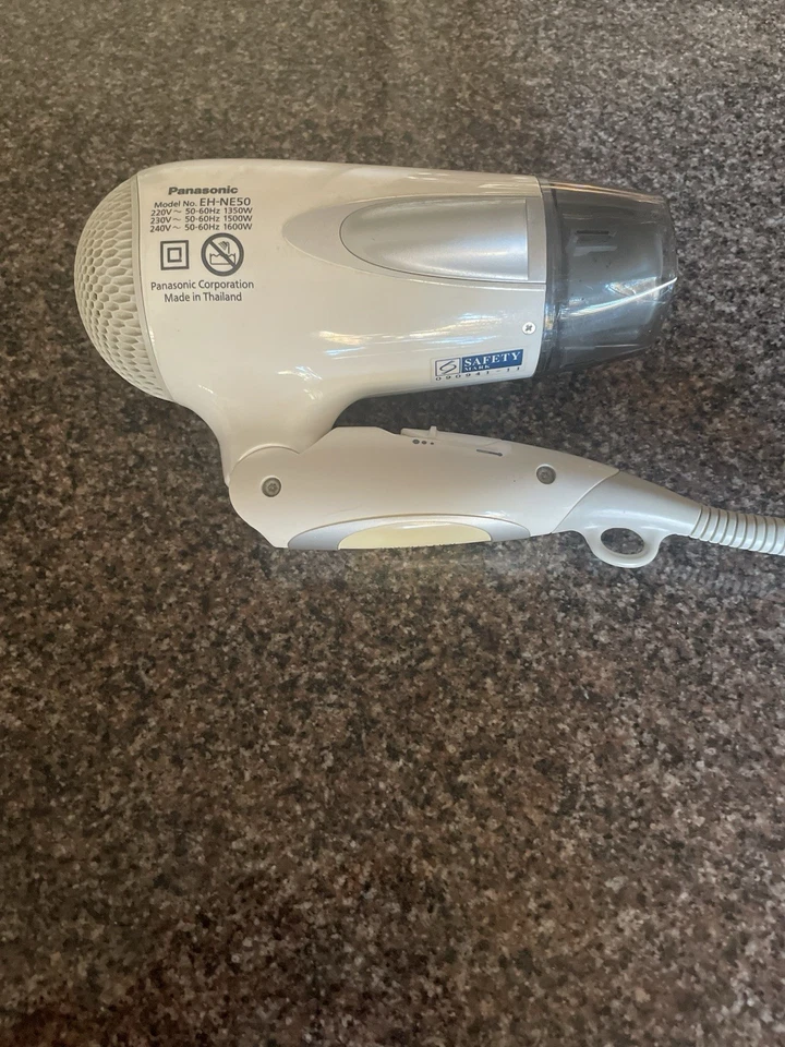 Secador de pelo de viaje Panasonic Ionity pliega secador de pelo cable eléctrico sin adaptador Foto 4 de 4