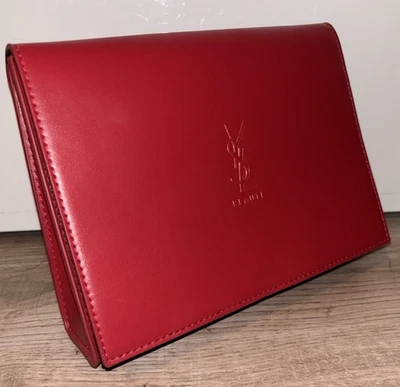 Yves Saint Laurent Clutch Tasche Handtasche Ysl Beaute Rot 20 x 15cm - Bild 1 von 4