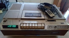 Zenith VR9000W Beta Tape Player With Wired Remote Vintage Retro. PARTS!