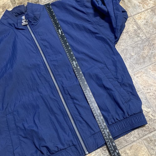 Vintage Starter Jacket Mens Large Navy Blue Windbreaker Track Suit Jacket Y2K - Picture 6 of 7