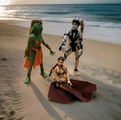 STAR WARS Figuren Sklavin Dancer Greeta Lyn Me Leia as Slave Vintage Collection 