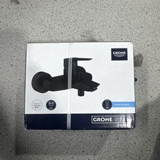 Grohe Shower Mixer Tap Matt Black Brass 140mm Wall Mounted Single Control Modern