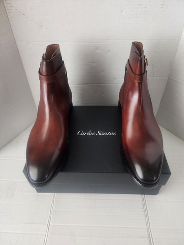 CARLOS SANTOS Men's Wine Shadow Jodhpur Boots Size 10US/9UK