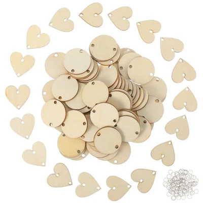 120 Pieces Bamboo Birthday Hanging Boards Wood Rounds for Crafts - Image 1 of 4