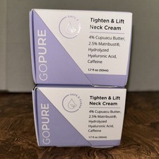 Go Pure Neck Firming Cream To Tighten and Lift 1.7oz 2 Boxes EXP 2028