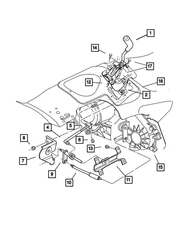 Genuine Mopar Gear Shift Control Rod 52104073AB