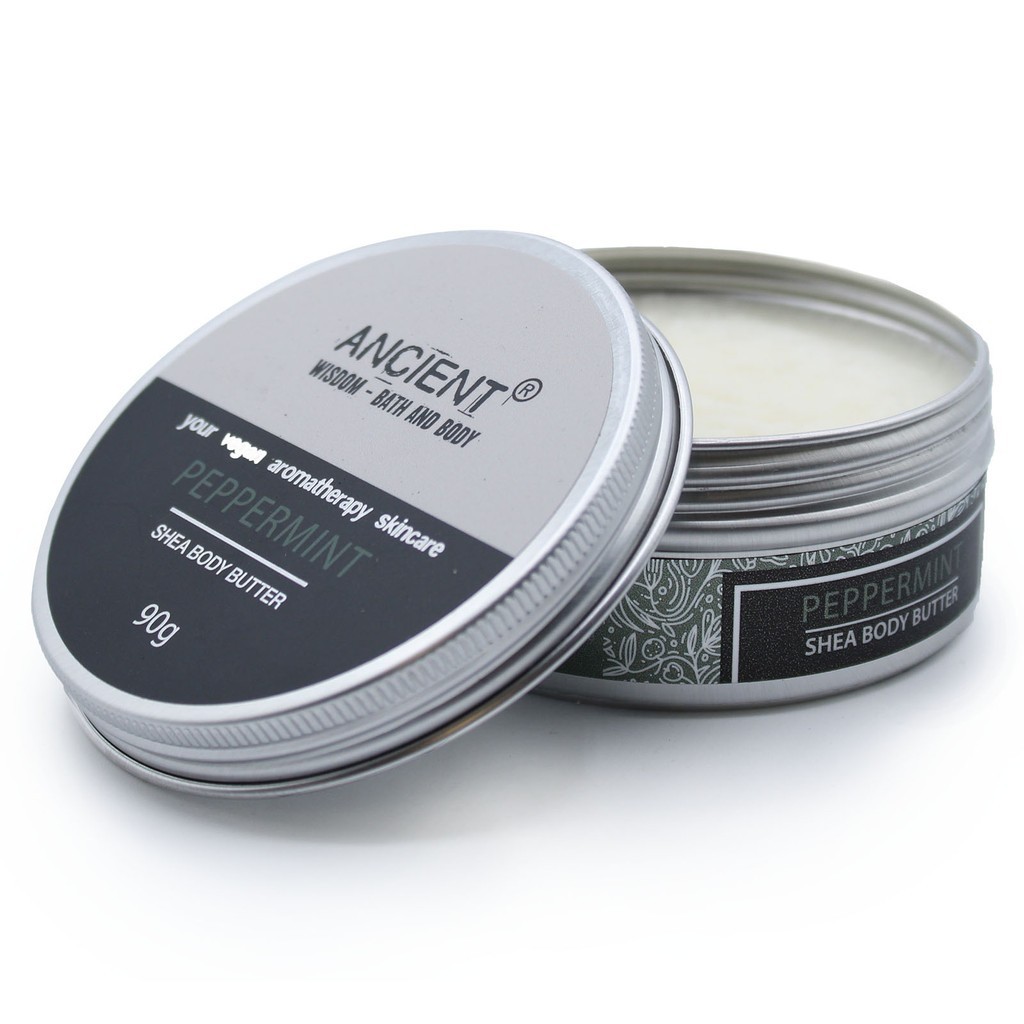 Ancient Wisdom PEPPERMINT Essential Oil Aromatherapy Shea Body Butter 90g