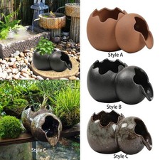 Garten Keramik Wasser Brunnen Glas Topf für Fisch Tank Aquarium Offenen