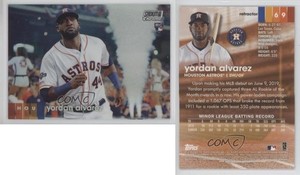 2020 Topps Stadium Club Chrome Refractor Yordan Alvarez #69 Rookie RC