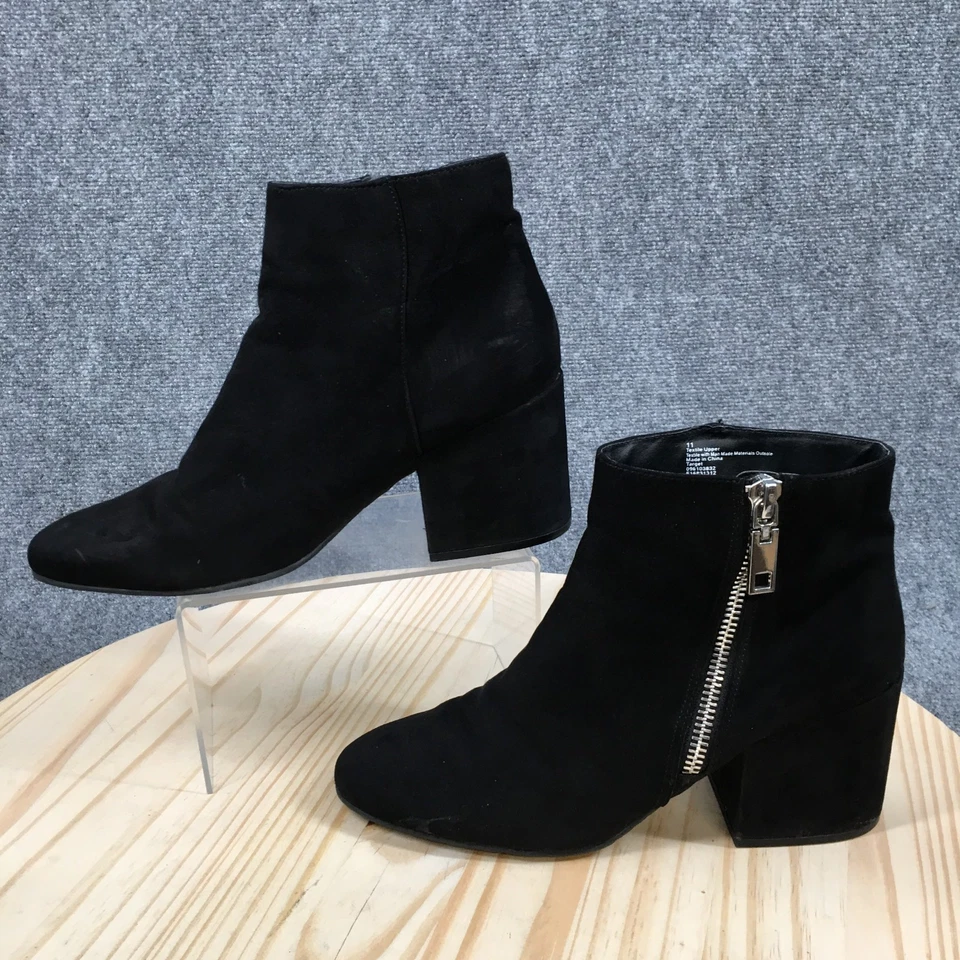 Dolce Vita Botas Mujer 11 Botín Negro Cremallera Lateral Informal Cómodo Tacones Bloque Foto 2 de 4