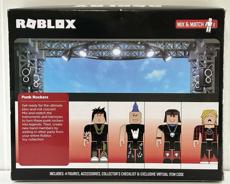 NEW Roblox Punk Rockers Mix & Match Set (18 Pieces w/ Code) Rare Jazwares NIB - Image 2 of 4