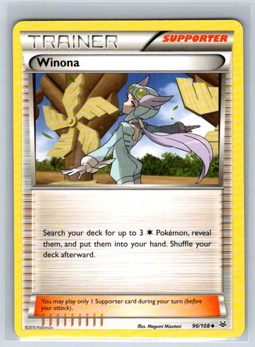 Winona 96/108 Uncommon Roaring Skies Pokemon Near Mint