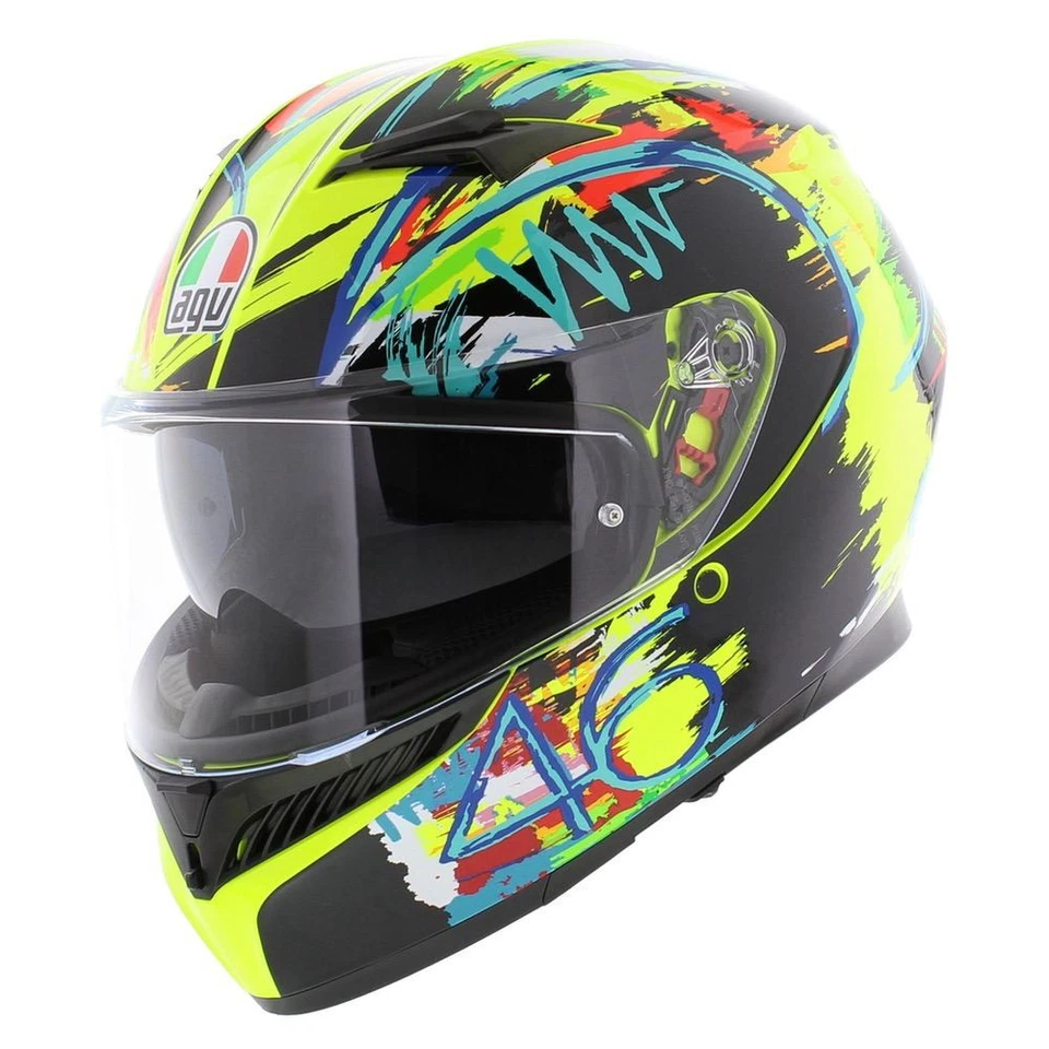 Casque AGV Intégral Double Visière K3 Valentino Rossi Winter Test 2019 Taille XL