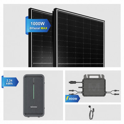 1000Watt Balkonkraftwerk mit Spreicher MARSTEK B2500-D 2,24kWh Batterie WIFI
