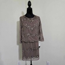 NWT Adriana Papell Sequined Evening Dress Size 10