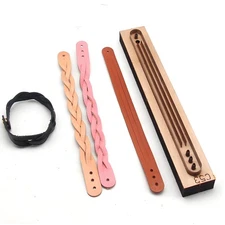 Three-Strand Braid Leather Bracelet Cutting Die Strap Punch Tool for DIY Craft