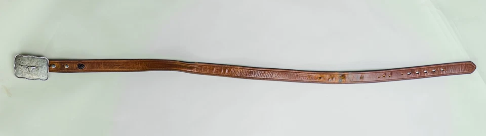 Cinturón Ariat Para Hombres 42 Cuero Marrón Western Longhorn Hebilla Nocona Vaquero Rodeo Foto 4 de 4