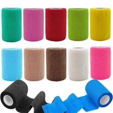 Self-Adhesive Bandage Wrap 3"x5 Yards - Non-Woven, Elastic, Breathable 12 Pack