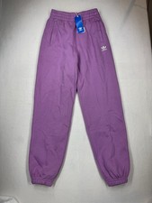 adidas Originals Women's Essentials Fleece Loose Joggers Purple XS NWT
