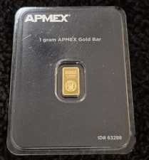 AMPEX Gold Bar in Protective Package 1 Gram .9999 Fine Gold