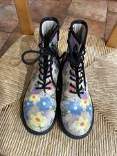 Dr. Martens Youth 1460 Floral Mash Up Leather Boot Size US 6