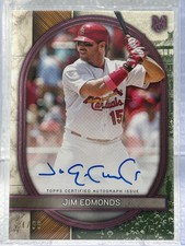 2025 Topps Museum Collection Jim Edmonds Archival Auto Pink Sapphire #/99 SSP