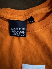 Marithe Francois Girbaud Graphic Logo T Shirt for Kids Orange Made in USA XL