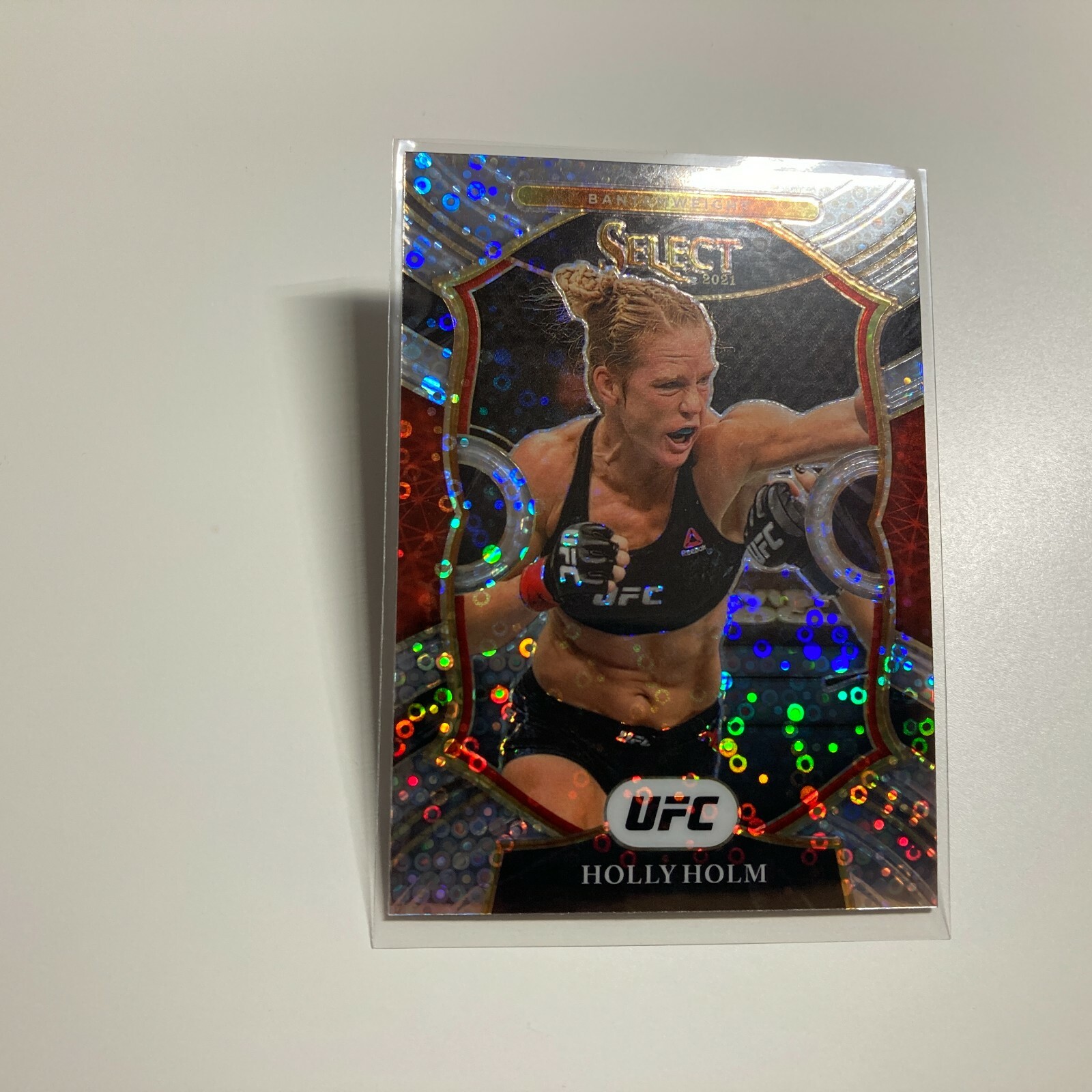 Holly Holm 2021 Panini Select UFC Concourse Silver Disco Prizm Card #54
