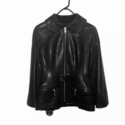 Junya Watanabe Comme Des Garçons Black Leather cape jacket Junya Watanabe Comme Des Garçons Black Leather cape jacket