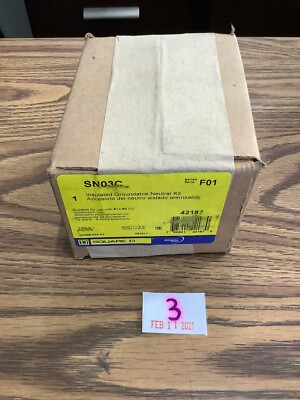 SN03C Square D Insulated Groundable Neutral Kit SEALED