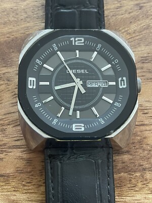 Diesel Only The Brave Stainless Steel Watch + Custom Leather Strap