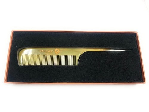 Elegant Anti-Static 100% Oxhorn Fine Tooth Comb - Perfect Gift for Him & Her - Picture 6 of 7